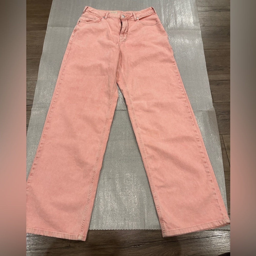 [W28Ins33”]Pilcro Light Orange Pink Wide leg Jeans - Picture 4 of 11
